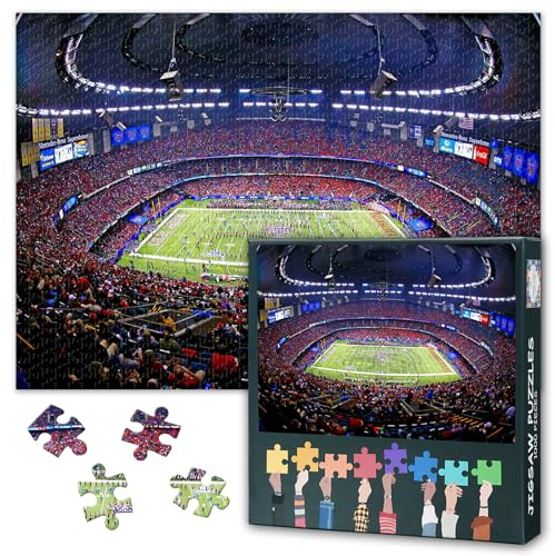Puzzles for Adults 1000 Pieces - Football Sports Stadium Theme Jigsaw Puzzle (27.5x19.7 Inch), Soccer Field Challenging Puzzles for Adults, Family Game for Men & Women (Home Decor Gift)