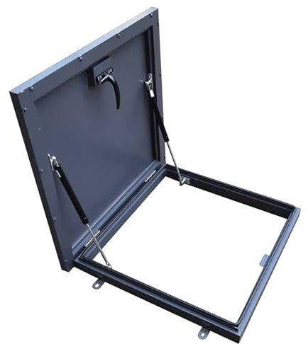 VOLDAX Dachfenster Regensichere Dachausstiegsluke mit Riegelschloss, Dachausstieg aus Verzinktem Stahl robuste Dachluke für Flur Dachboden Treppe Garage(85 * 85cm/33.5 * 33.5in)