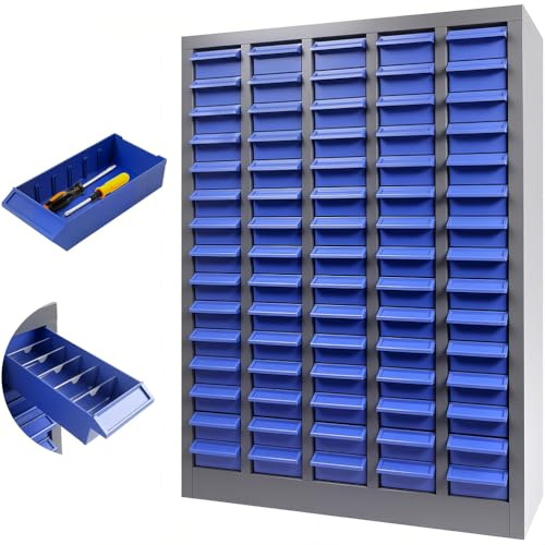 Werkzeugschrank mit 40 Schubladen für Muttern und Schrauben – nized Teilebehälter mit Etikettenaufklebern, perfekt für Hardware-Nization & Werkstatt-Aufbewahrungslösungen