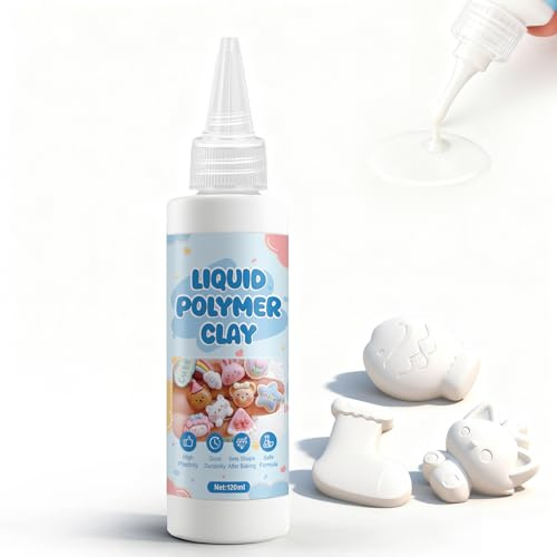 Liquid Polymer Clay, Translucent Polymers Clay, Polymer Clay Glaze, Suitable for Beginners and Artists to Bake and Shape, It Can Be Used for DIY Decorations, Jewelry and Handicrafts, 120ml