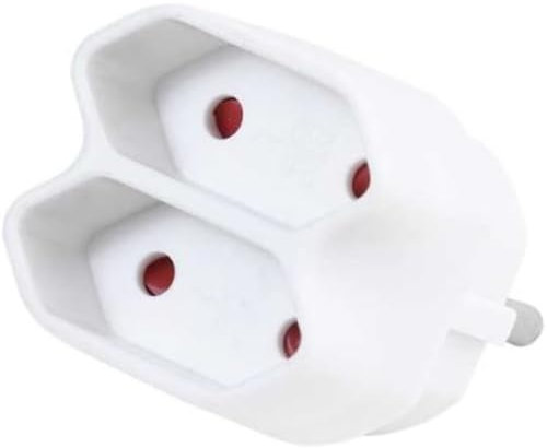 Vivanco A2 W Schuko-Adapter auf 2x Eurokupplung, kompakt, weiß