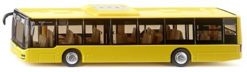 Siku 3734, MAN Lion's City Stadtbus, 1:50, Metall/Kunststoff, Gelb, Spielzeugbus für Kinder, Öffenbare Türen, Öffenbare Motorklappe