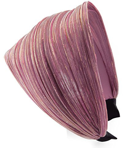 axy Breiter Haarreif mit Glitzerfäden Wunderschön Damen Stirnband Haarschmuck Haarreifen Hairband HR31 (Pink, Extra Breit)