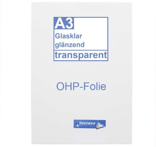 OHP Folie A3, 100 Kopierfolien, Overhead OHP Folie A3 für Kopierer, 100 Folien (VE)
