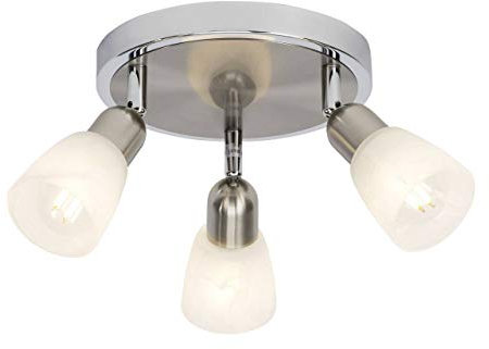 Brilliant Bethany Deckenstrahler eisen/chrom/weiß-alabaster G55234/77