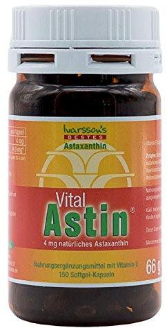 Astaxanthin I 150 Kapseln I Ivarssons VitalAstin I 4 mg natürliches Astaxanthin I mit Vitamin E