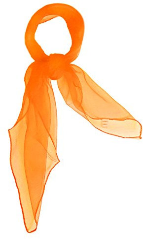 Mirror Fashion Plain Square Chiffon Neck Scarf Lovely Colours 65 cm * 65cm (Orange)