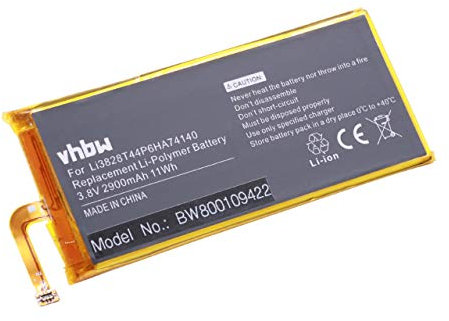 vhbw Li-Polymer Batterie 2900mAh (3.8V) pour téléphone Portable, Smartphone ZTE Nubia NX511J, Z9, Z9, Mini, Remplace: Li3828T44P6HA74140.