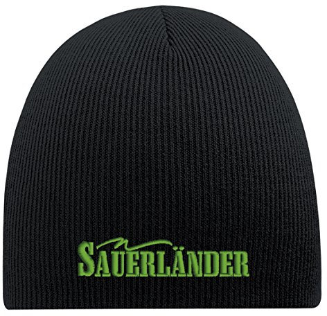 Fan-O-Menal Beanie-Mütze mit Einstickung – Sauerländer - 54869 Schwarz