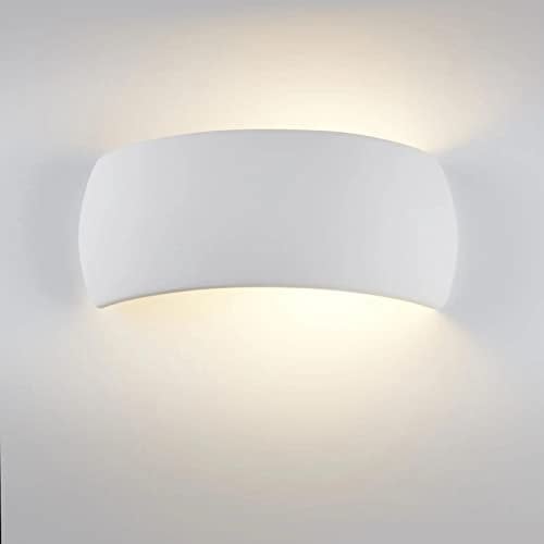 famlights Wandleuchte Innen Wandlampe Wand Lampe Merle in Weiß max. 60W E27 Keramik Wohnzimmer Flur | 1-flammig
