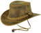 Leatherick Cappello da Cowboy in Vera Pelle Stile Western Aussie sottogola (L, Marrone Abbronzato Pazzesco)