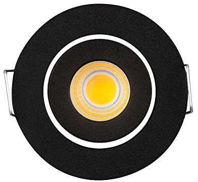 10pcs IP65 Wasserdicht 3 * 1W Innenbeleuchtung Stück hohe Qualität Schrank Beleuchtung COB Mini LED Spot Lights (Black, 6000K)