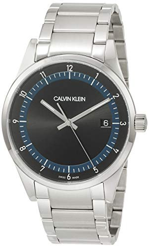 Calvin Klein Herren-Uhren Analog Quarz One Size Silber 32012766