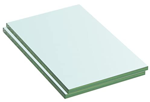 vidaXL 2X Regalboden Glas Glasboden Glasscheibe Glasplatte Regalbrett Ersatz Platte Glasscheibe für Glasregal Klarglas Transparent 20x12cm