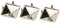 100 borchie quadrate a ganasce da 10 mm a 15 mm, per fai da te e chiodi, con testa quadrata per unghie, per borse, scarpe in pelle, decorazioni artigianali (10 mm-argento)
