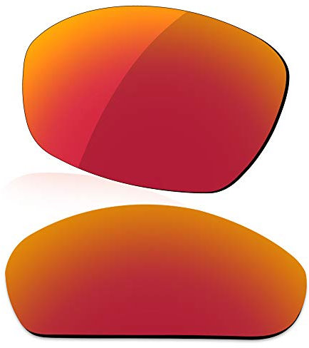LenzReborn Polarisierte Linse Ersatz für Oakley Whisker Sonnenbrille – mehr Optionen Gr. Einheitsgröße, Feuerrot – polarisiert, verspiegelt
