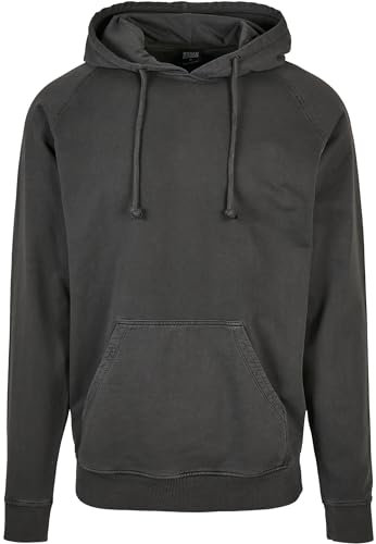 Urban Classics Overdyed Hoody, Felpa con Cappuccio, Uomo, Nero (Black Bird), S