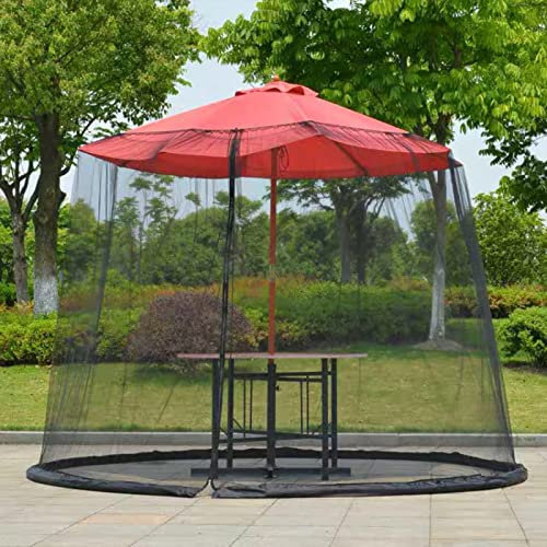 WRTN Outdoor-Tischschirm Mesh Sonnenschirm Moskitonetz Abdeckung 100% Polyester Gartenschirm Moskitonetz Terrassenschirm Kaffee Moskitonetz Baldachin Vorhänge Sonnenschirm Screen Mesh