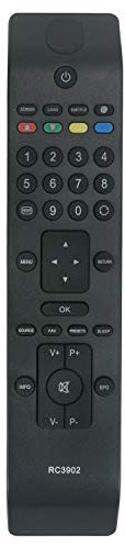 Universal RC3902 TV Remote Control - Fit for Celcus LCD32S913HDTV, Polaroid P32LED13, JMB JT0132001B, Sharp LC22D12E, LC22LE22E, LC32D12E, LC40F22E, Hitachi L42VK04U and More