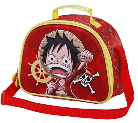 One Piece Luffy-3D Frühstückstasche, Rot