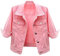 Hebezn Giacca di jeans a maniche corte da donna Giacca di jeans corta con risvolto casual Capispalla casual a coste (Color : Pink, Size : M)