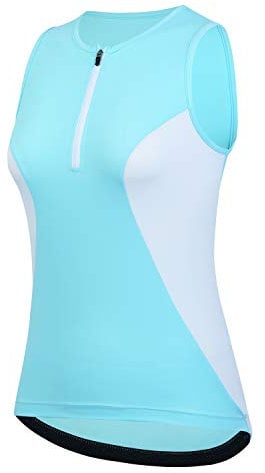 Triathlon-Anzug für Damen, Triathlon-Anzug für Damen, Tri-Unterhemd, Damen-Tri-Tri-Tri-Tri-Tri-Tri-Tri-Tri-Tri-Tri-Tri-Tri-Oberteil, 857blau + weiß, X-Groß