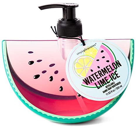 Simple Pleasures Wassermelone Seifenspender - Niedlicher Hand- und Spülseifenspender für Küche und Badezimmer Dekor - Cooler Flüssigseifenspender zum Händewaschen und Reinigen
