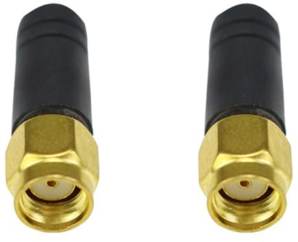 Fohevers Lot de 2 Mini antennes WiFi 2,4 G - Adaptateur mâle RP-SMA - Connecteur Droit 2DBi - Petite antenne de Signal WiFi omnidirectionnelle pour routeur sans Fil