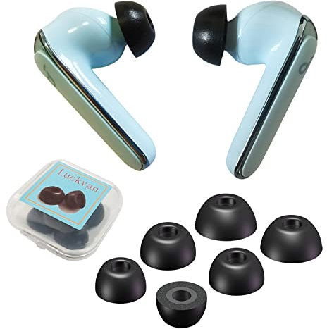 Luckvan Foam Ear Tips for Anker Soundcore Earbud Tips Replacement for Soundcore Life P3 P2 A1 A2 NC Earbuds LMS Black