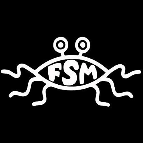 MACMRD Auto Aufkleber 14 cm * 6,9 cm Lustige FSM Fliegende Spaghetti Monster Auto Aufkleber Autos Motorräder Vinyl Aufkleber