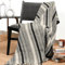 RAJRANG BRINGING RAJASTHAN TO YOU Boho-Überwurfdecke mit geflochtenen Streifen – 127 x 152 cm, luxuriöse gewebte Überwürfe für Outdoor-Indoor-Sofa, Stuhl, Couch, Heimdekoration – Schwarz