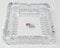 JRose Collections Square Glass Ashtray Crystal Cut Effect Transparent for Cigarettes Cigars Indoor Outdoor 10cms (JR1206)