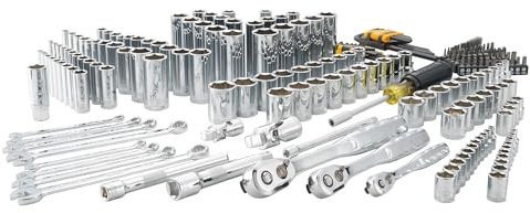 DEWALT Mechanic Tool Set, 226 Pieces, 1/4,3/8 and 1/2 Drive, with Ratchets, Sockets, hex keys and more (DWMT45226)