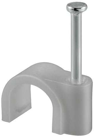 AC-Sat-Corner Nagelschelle Kabelschelle Rundschelle Kabelhalter Kabelklemme für 9mm Kabel Grau 100x Stück