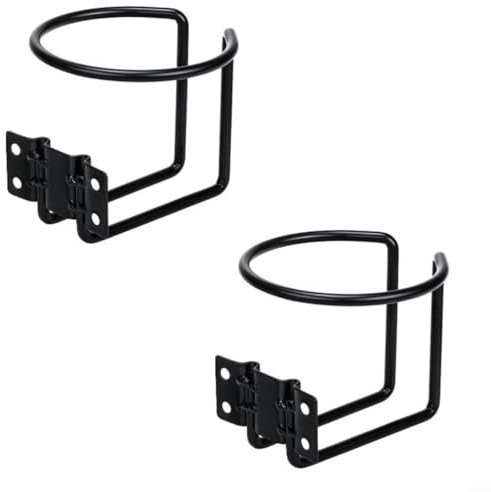 Boat Ring Cup Holders, 2PCS Stainless Steel Drink Holder For Boats, Wide Application, Suitable For Cups, Bottles, And Cans(black)