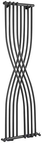 Balterley Curved Designer Radiator Vertical Single Panel, Anthracite Radiators with X-Shaped Rounded Panels, Central Heating Radiators for Bathroom, Kitchen - 450mm x 1775mm, 2020 BTU (Anthracite)