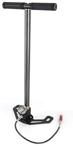 Pompe à Main Haute Pression à 3 étages en Acier Tungstène, 6000 Psi, Acier Inoxydable 304, Séparation de L'huile et de L'eau, Adaptée aux Fusils, Pneus de Moto, Vélo, Kayaks