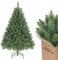 SALCAR Árbol de Navidad artificial de 120 cm, de aspecto natural, con 290 ramas, abeto de Normandía verde con sistema plegable y un diámetro extragrande del árbol de 86 cm