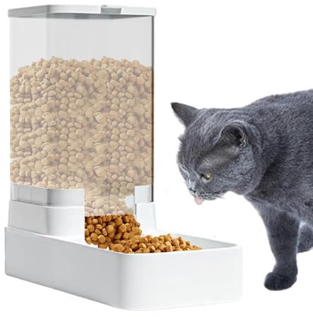 Cat Feeder Automatic - Automatic Pet Feeder, Food Storage Feeder | Auto gravty Water Dispense Pet Bowl, 3.8l Pets gravty Feeder, Large Capacity Dispenser for Dogs and Cats, 11.42x5.31x11.22 Inches