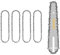 Hinsz 4 Pack/10 inch Chainsaw Chains for (25cm) Bar, 40 Drive Links, 3/8 LP .050 Gauge, Replacement Chain fits for Black & Decker, Bosch, Makita, Ryobi and More Other Chainsaws-Without Guide Bar