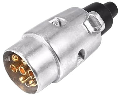 Flaconi Adaptateur Prise Remorque,Prise Remorque,Prise Remorque 7 Broches,Adaptateur Remorque,Prise Attelage 7 Broches,Connecteurs de Prise,Convient aux Camping-Cars, Camions et Remorques