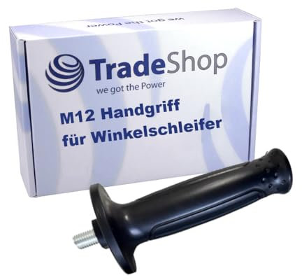 Trade-Shop Profi Soft Hart Gummi Handgriff M12 mit Vibrationsdämpfung kompatibel mit Bosch, kompatibel mit Fein, kompatibel mit Metabo Winkelschleifer