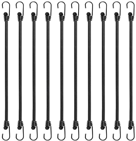 LYPPUL Spanngummi mit Haken, 10 Stück Expander mit Haken, 30CM Gummispanner Gepäckspanner, Multifunktional Planenspanner Gummispanner für Outdoor Haushalt Gepäck Planen Dachträger