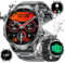 Montre Connectée Sport Homme avec Lampe de Poche, 800mAh Grande Batterie, Appels Bluetooth, 1,85'' Écran Tactile, 2 Bracelet, 5ATM Étanche Santé Smartwatch avec Fréquence Cardiaque para Android iOS