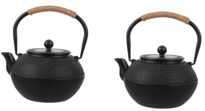MAGICLULU 2pcs Stainless Steel Infuser Japanese Teapot Cast Iron Tea Kettle Large Capacity Tea Party Kettle