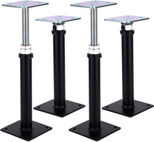 TTBDEHTK 4er-Pack höhenverstellbare Bodenwagenheber, 22-32 cm, Mini-Schraubenheber