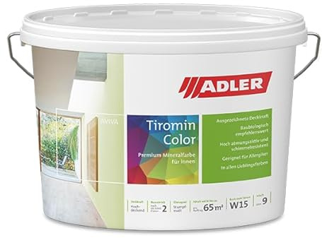 ADLER Aviva Tiromin-Color C12 009/2 Bordeaux Peinture Silicate Intérieur Rouge 1 L