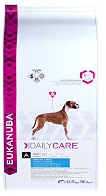 Eukanuba Daily Care Sensitive Joints Hundefutter - Trockenfutter für Hunde mit Gelenkbeschwerden – Spezialfutter geeignet für alle ausgewachsenen Rassen, 12,5 kg