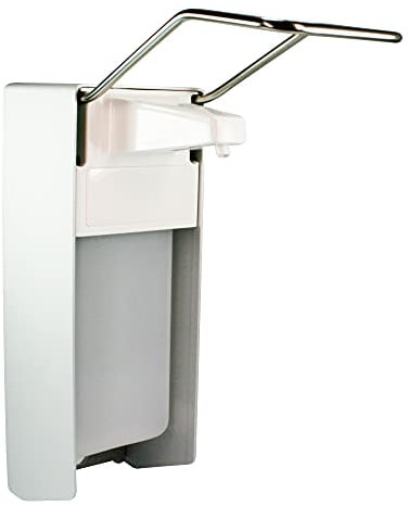 Desinfektionsmittelspender Aluminium 500 ml, Pumpe und Hebel:Kunststoffpumpe. Langer Hebel