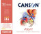 CANSON Acrylic - Bloc 50 feuilles de papier acrylique blanc - Grain fin - 32 x 41 cm - 400g/m²